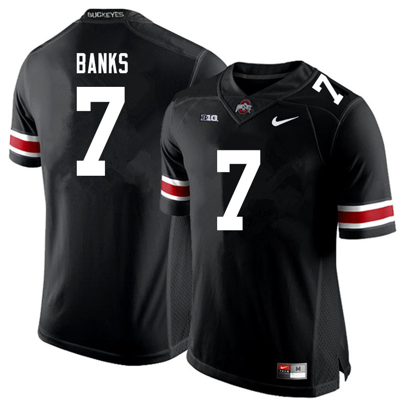 Men #7 Sevyn Banks Ohio State Buckeyes College Football Jerseys Sale-Black